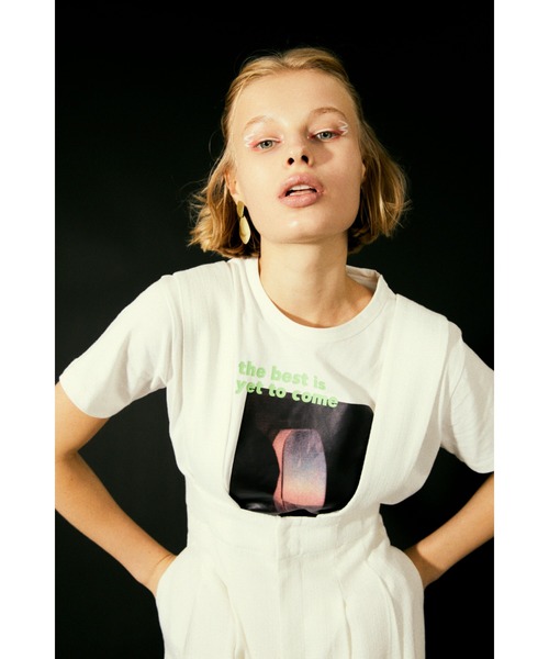 SLY(スライ)の「PHOTO LOGO T/SH フォト ロゴ Tシャツ(Tシャツ/カットソー・レディース・ホワイト/ブラック/杢グレー・FREE)」の15枚目の写真