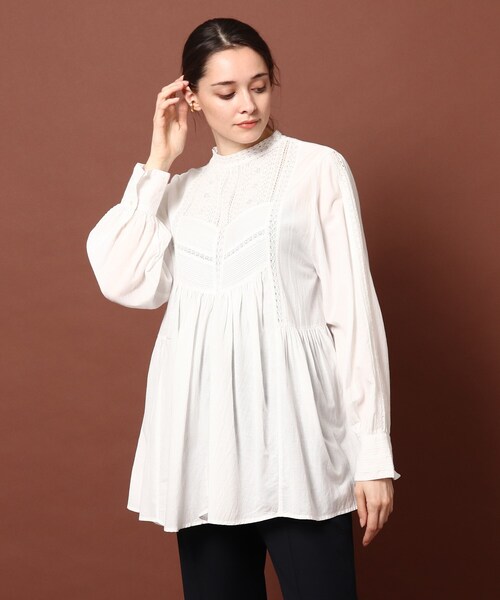 DRESSTERIOR（ドレステリア）の「◆インドレースチュニック（チュニック・レディース・ブラック/オフホワイト/ブルー・38/36）」の8枚目の写真