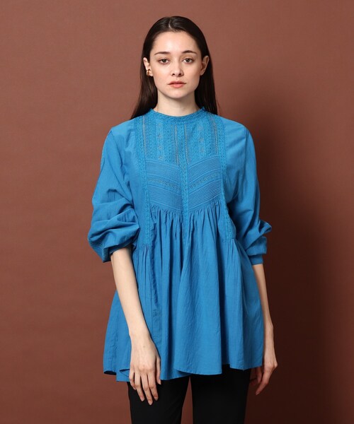 DRESSTERIOR（ドレステリア）の「◆インドレースチュニック（チュニック・レディース・ブラック/オフホワイト/ブルー・38/36）」の17枚目の写真