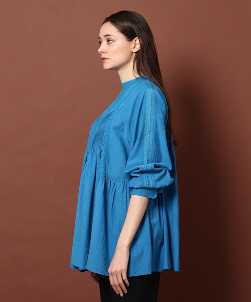 DRESSTERIOR（ドレステリア）の「◆インドレースチュニック（チュニック・レディース・ブラック/オフホワイト/ブルー・38/36）」の9枚目の写真