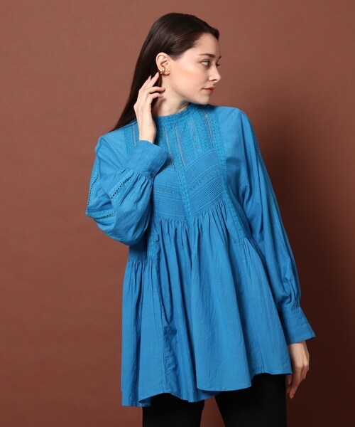 DRESSTERIOR（ドレステリア）の「◆インドレースチュニック（チュニック・レディース・ブラック/オフホワイト/ブルー・38/36）」の18枚目の写真