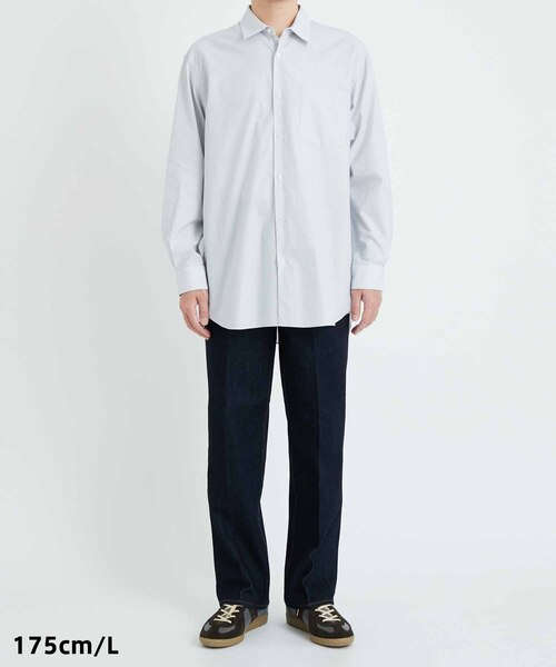 ADAM ET ROPE'（アダムエロペ）の「【コットンUSA】デニム センタークリース スラックス/サステナブル/セットアップ対応（デニムパンツ・メンズ・ブラック系その他/ブルー系その他3/ネイビー・S/L/XL/M）」の16枚目の写真