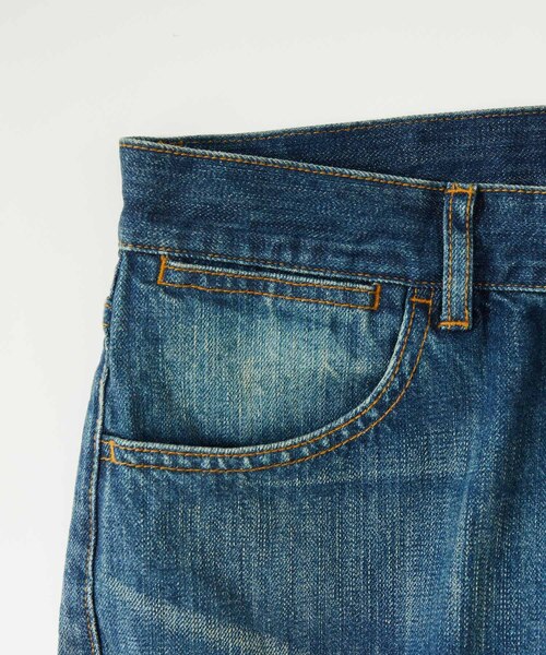 ADAM ET ROPE'（アダムエロペ）の「【コットンUSA】デニム センタークリース スラックス/サステナブル/セットアップ対応（デニムパンツ・メンズ・ブラック系その他/ブルー系その他3/ネイビー・S/L/XL/M）」の9枚目の写真