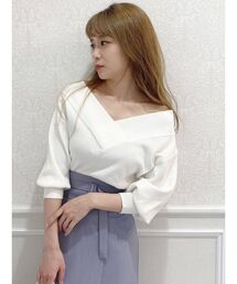 dazzlin | Vネックリブニットトップス(ニット/セーター)