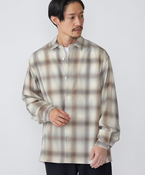 SHIPS(シップス)の「SHIPS:〈ウォッシャブル〉テックウール リラックスフィット レギュラーカラー シャツ 22FW(シャツ/ブラウス・メンズ・ベージュ/ベビーピンク/ネイビー・LARGE/SMALL/X-LARGE/MEDIUM)」の4枚目の写真