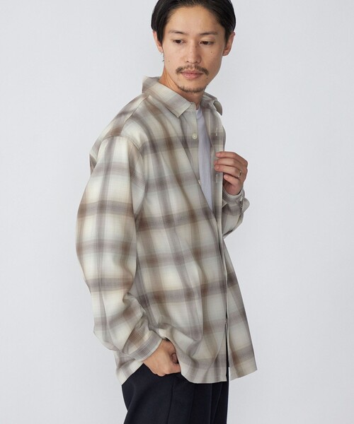 SHIPS(シップス)の「SHIPS:〈ウォッシャブル〉テックウール リラックスフィット レギュラーカラー シャツ 22FW(シャツ/ブラウス・メンズ・ベージュ/ベビーピンク/ネイビー・LARGE/SMALL/X-LARGE/MEDIUM)」の7枚目の写真