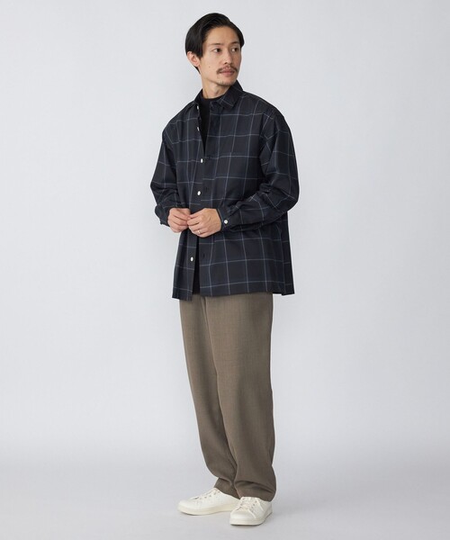 SHIPS(シップス)の「SHIPS:〈ウォッシャブル〉テックウール リラックスフィット レギュラーカラー シャツ 22FW(シャツ/ブラウス・メンズ・ベージュ/ベビーピンク/ネイビー・LARGE/SMALL/X-LARGE/MEDIUM)」の19枚目の写真