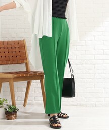 ◆【S-L】センターシームで美脚見えポンチフレアパンツ