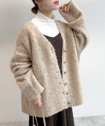 w closet | 【WEB限定カラーあり】ブークレ起毛ロングカーディガン(カーディガン/ボレロ)