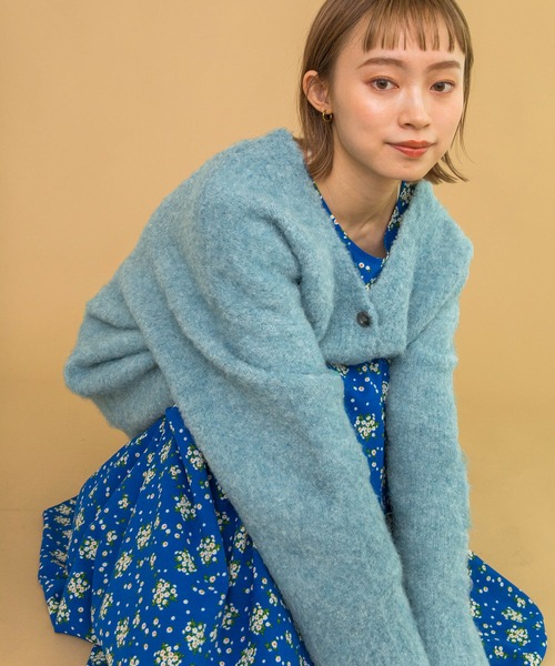 w closet - 【新品タグ付き】【匿名配送】ダブルクローゼット　ブークレ起毛ロングカーディガン w closet（ダブルクローゼット）の「【お気に入り数3.2万人突破
