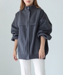 HER CLOSET | 【shemoshelly】ミラノリブボリュームブルゾン(ブルゾン)