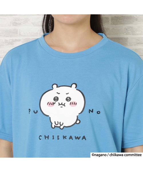JEANS MATE(ジーンズメイト)の「【別注】ちいかわ プリントTシャツ(Tシャツ/カットソー・レディース・ピンク/サックスブルー/ホワイト/ブラック・FREE)」の4枚目の写真