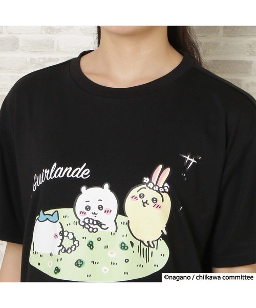 JEANS MATE(ジーンズメイト)の「【別注】ちいかわ プリントTシャツ(Tシャツ/カットソー・レディース・ピンク/サックスブルー/ホワイト/ブラック・FREE)」の3枚目の写真