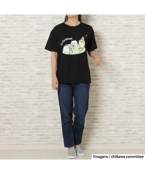 JEANS MATE(ジーンズメイト)の「【別注】ちいかわ プリントTシャツ(Tシャツ/カットソー・レディース・ピンク/サックスブルー/ホワイト/ブラック・FREE)」の16枚目の写真