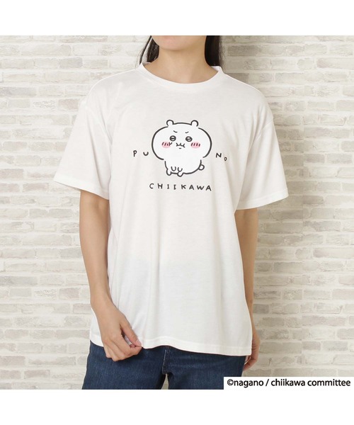 JEANS MATE(ジーンズメイト)の「【別注】ちいかわ プリントTシャツ(Tシャツ/カットソー・レディース・ピンク/サックスブルー/ホワイト/ブラック・FREE)」の9枚目の写真