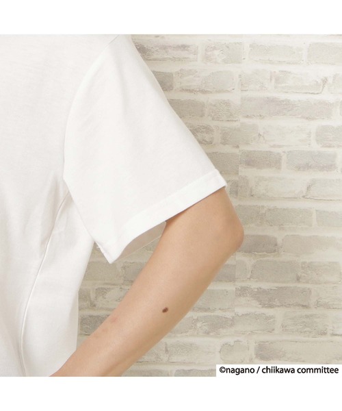 JEANS MATE(ジーンズメイト)の「【別注】ちいかわ プリントTシャツ(Tシャツ/カットソー・レディース・ピンク/サックスブルー/ホワイト/ブラック・FREE)」の12枚目の写真