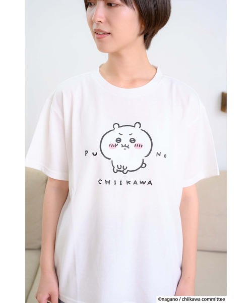 JEANS MATE(ジーンズメイト)の「【別注】ちいかわ プリントTシャツ(Tシャツ/カットソー・レディース・ピンク/サックスブルー/ホワイト/ブラック・FREE)」の8枚目の写真