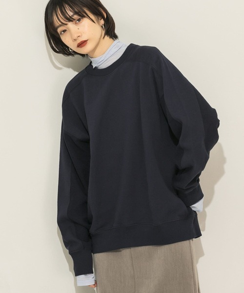 KBF（ケイビーエフ）の「リバーススリーブスウェット（Tシャツ/カットソー・レディース・オフホワイト/グリーン/ネイビー・ONE）」の21枚目の写真