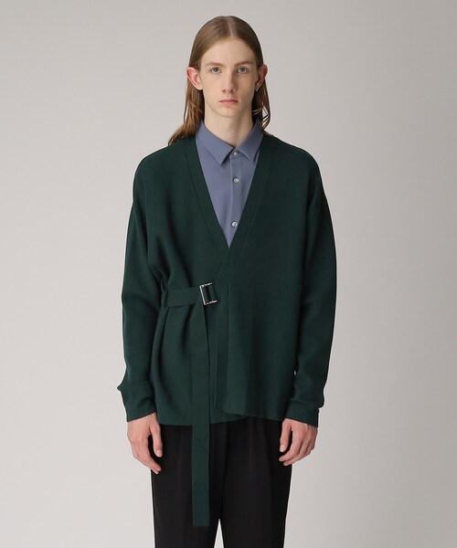 tk.TAKEO KIKUCHI(ティーケータケオキクチ)の「◆タイロッケンニットカーディガン(ユニセックスアイテム)(カーディガン/ボレロ・メンズ・モスグリーン/ブラック・01/02/03)」の4枚目の写真