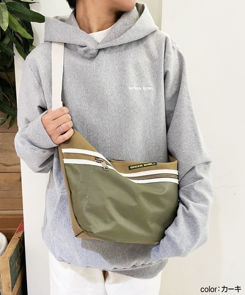 GREEN BOWL（グリーンボウル）の「グリーンボウル【GREEN BOWL】Canvas×Nylon Body Bag（ボディバッグ/ウエストポーチ・メンズ・ベージュ/カーキ・FREE）」の7枚目の写真