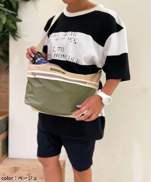 GREEN BOWL（グリーンボウル）の「グリーンボウル【GREEN BOWL】Canvas×Nylon Body Bag（ボディバッグ/ウエストポーチ・メンズ・ベージュ/カーキ・FREE）」の9枚目の写真