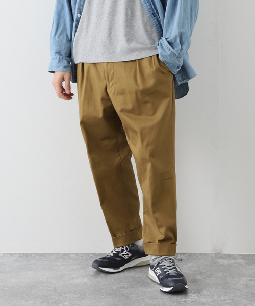 JOURNAL STANDARD J.S HOMESTEAD(ジャーナルスタンダードホームステッド)の「【J.S.Homestead】ヘビーウェポン 2タック オフィサー クロップドパンツ1(チノパンツ・メンズ・アイボリー/ベージュ/ネイビー/キャメル・MEDIUM/SMALL/LARGE)」の6枚目の写真