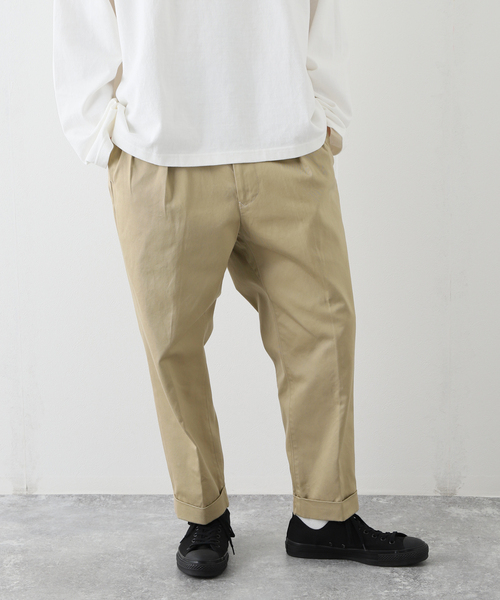 JOURNAL STANDARD J.S HOMESTEAD(ジャーナルスタンダードホームステッド)の「【J.S.Homestead】ヘビーウェポン 2タック オフィサー クロップドパンツ1(チノパンツ・メンズ・アイボリー/ベージュ/ネイビー/キャメル・MEDIUM/SMALL/LARGE)」の7枚目の写真