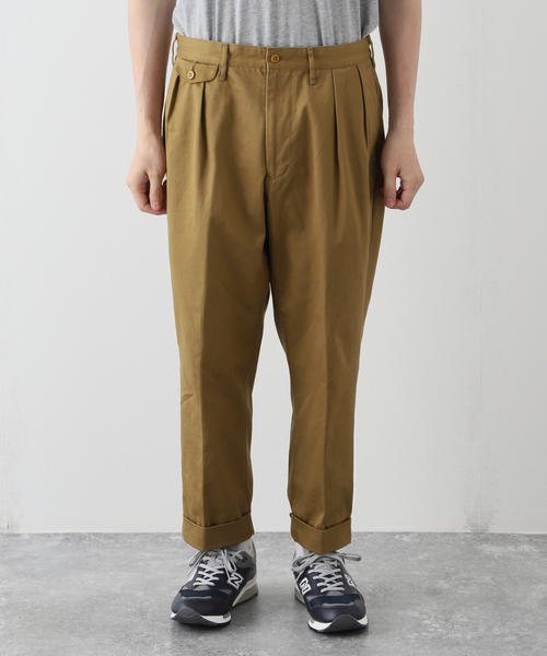 JOURNAL STANDARD J.S HOMESTEAD(ジャーナルスタンダードホームステッド)の「【J.S.Homestead】ヘビーウェポン 2タック オフィサー クロップドパンツ1(チノパンツ・メンズ・アイボリー/ベージュ/ネイビー/キャメル・MEDIUM/SMALL/LARGE)」の10枚目の写真