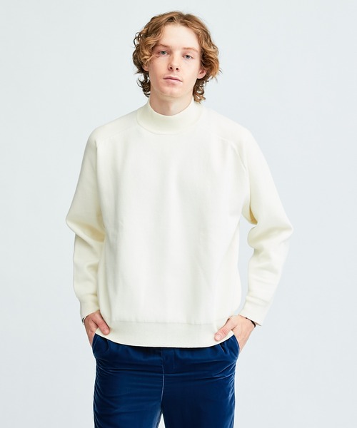 Lui's（ルイス）の「ウォッシャブル14G接結編みニット（ニット/セーター・メンズ・ホワイト/ブラック/オレンジ/ブルー・S/M）」の5枚目の写真