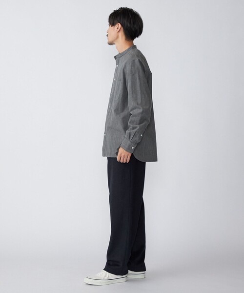 SHIPS（シップス）の「SHIPS: リラックスフィット バンドカラー ネルシャツ（シャツ/ブラウス・メンズ・オフホワイト/グレー/グリーン・SMALL/MEDIUM/LARGE/X-LARGE）」の9枚目の写真