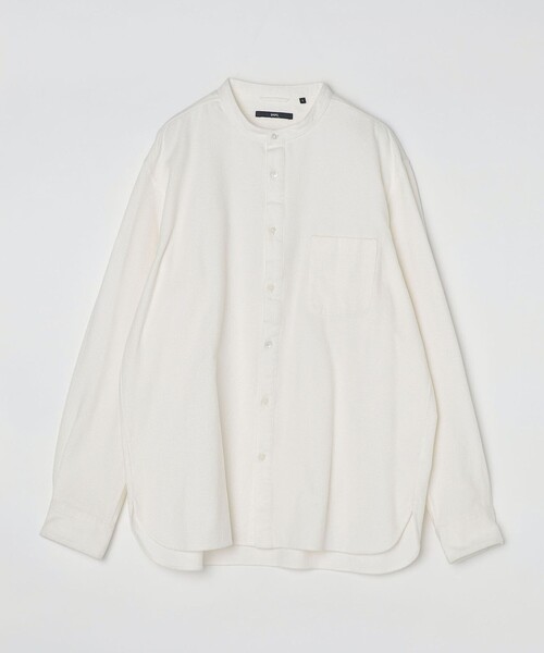 SHIPS（シップス）の「SHIPS: リラックスフィット バンドカラー ネルシャツ（シャツ/ブラウス・メンズ・オフホワイト/グレー/グリーン・SMALL/MEDIUM/LARGE/X-LARGE）」の16枚目の写真