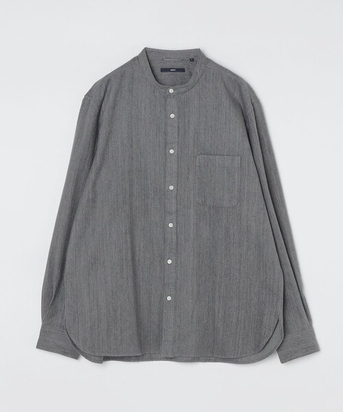 SHIPS（シップス）の「SHIPS: リラックスフィット バンドカラー ネルシャツ（シャツ/ブラウス・メンズ・オフホワイト/グレー/グリーン・SMALL/MEDIUM/LARGE/X-LARGE）」の18枚目の写真