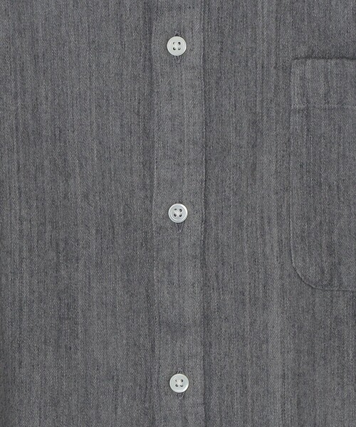 SHIPS（シップス）の「SHIPS: リラックスフィット バンドカラー ネルシャツ（シャツ/ブラウス・メンズ・オフホワイト/グレー/グリーン・SMALL/MEDIUM/LARGE/X-LARGE）」の19枚目の写真