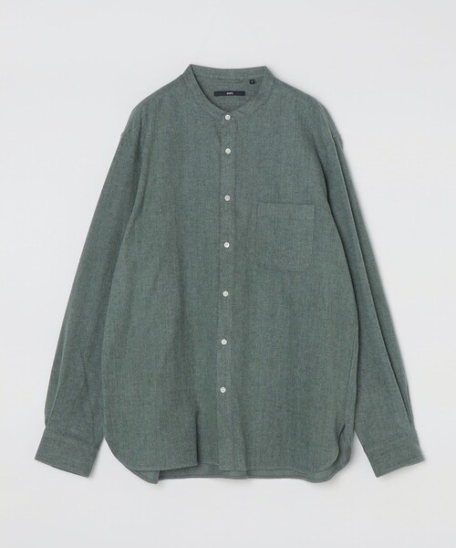 SHIPS（シップス）の「SHIPS: リラックスフィット バンドカラー ネルシャツ（シャツ/ブラウス・メンズ・オフホワイト/グレー/グリーン・SMALL/MEDIUM/LARGE/X-LARGE）」の20枚目の写真