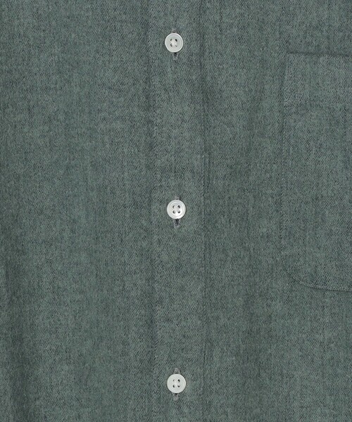 SHIPS（シップス）の「SHIPS: リラックスフィット バンドカラー ネルシャツ（シャツ/ブラウス・メンズ・オフホワイト/グレー/グリーン・SMALL/MEDIUM/LARGE/X-LARGE）」の21枚目の写真