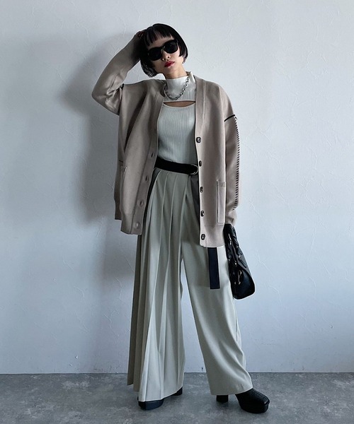 PAGEBOY（ページボーイ）の「WEB限定アイテム / モードプリーツパンツ（その他パンツ・レディース・ライトブルー/ブラック/グレイッシュベージュ・FREE）」の8枚目の写真