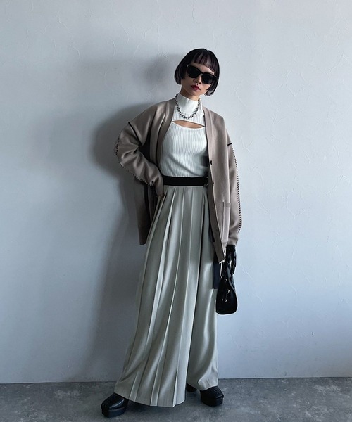 PAGEBOY（ページボーイ）の「WEB限定アイテム / モードプリーツパンツ（その他パンツ・レディース・ライトブルー/ブラック/グレイッシュベージュ・FREE）」の10枚目の写真