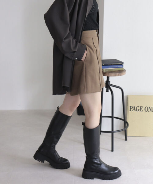 fredy emue（フレディエミュ）の「ピンタック ショートパンツ（その他パンツ・レディース・キャメル/ブラック・36/38）」の18枚目の写真