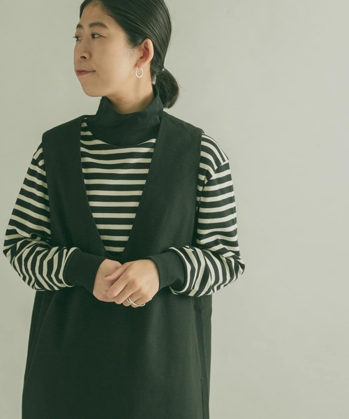 FORK&SPOON(フォークアンドスプーン)の「FORK&SPOON タートルネックカットソー(Tシャツ/カットソー・レディース・オフホワイト/ブラック/ブラック系その他・1)」の11枚目の写真