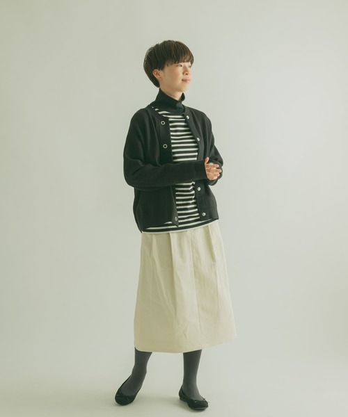 FORK&SPOON(フォークアンドスプーン)の「FORK&SPOON タートルネックカットソー(Tシャツ/カットソー・レディース・オフホワイト/ブラック/ブラック系その他・1)」の9枚目の写真