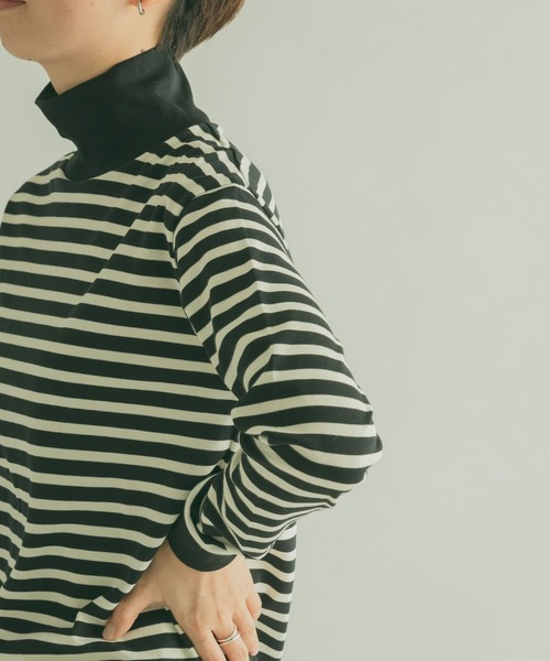 FORK&SPOON(フォークアンドスプーン)の「FORK&SPOON タートルネックカットソー(Tシャツ/カットソー・レディース・オフホワイト/ブラック/ブラック系その他・1)」の15枚目の写真