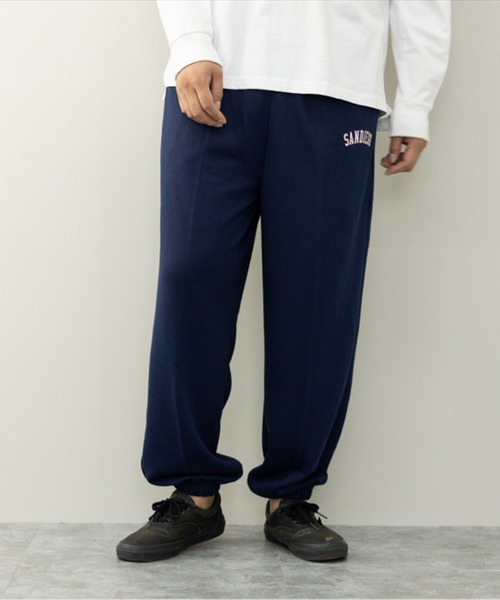 B.I.D.(ビーアイディー)の「《裏毛ロゴプリント入》ワイドスウェットパンツ(スウェットパンツ・レディース・ブラック/ネイビー/オートミール/杢グレー/グリーン・LL/L/M)」の5枚目の写真