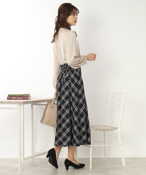 DRESKIP(ドレスキップ)の「◆【オンオフで活躍!】チェックフレアスカート(スカート・レディース・ベージュ系その他2/ブラウン系2/ネイビー系1・02/04/03)」の19枚目の写真