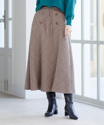 DRESKIP | 【オンオフで活躍！】チェックフレアスカート(スカート)