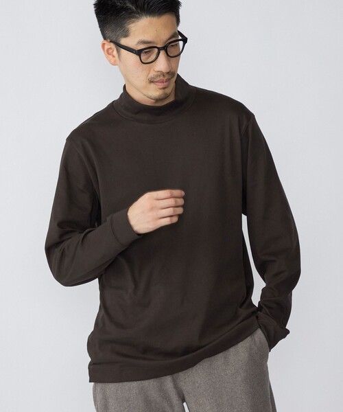 SHIPS（シップス）の「SHIPS: プラチナム コットン ハイネック プルオーバー (ロンT)（Tシャツ/カットソー・メンズ・ホワイト/ネイビー/ブラウン・SMALL/MEDIUM/LARGE/X-LARGE）」の3枚目の写真