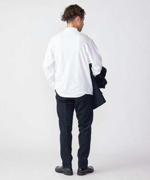 SHIPS（シップス）の「SHIPS: プラチナム コットン ハイネック プルオーバー (ロンT)（Tシャツ/カットソー・メンズ・ホワイト/ネイビー/ブラウン・SMALL/MEDIUM/LARGE/X-LARGE）」の11枚目の写真