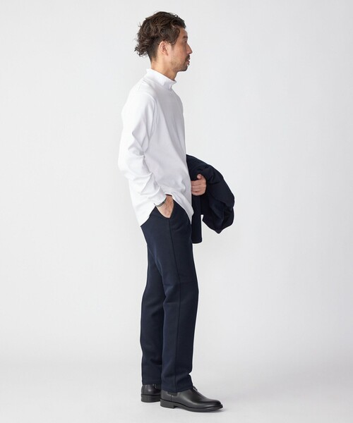 SHIPS（シップス）の「SHIPS: プラチナム コットン ハイネック プルオーバー (ロンT)（Tシャツ/カットソー・メンズ・ホワイト/ネイビー/ブラウン・SMALL/MEDIUM/LARGE/X-LARGE）」の12枚目の写真