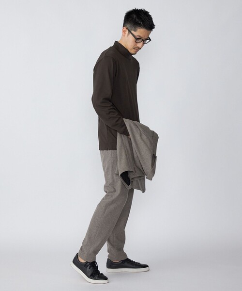 SHIPS（シップス）の「SHIPS: プラチナム コットン ハイネック プルオーバー (ロンT)（Tシャツ/カットソー・メンズ・ホワイト/ネイビー/ブラウン・SMALL/MEDIUM/LARGE/X-LARGE）」の20枚目の写真