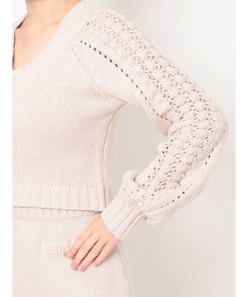 RESEXXY（リゼクシー）の「Vネッククロップドニット【セットアップ着用可能】（ニット/セーター・レディース・ブラック/ブルー/アイボリー・FREE）」の17枚目の写真