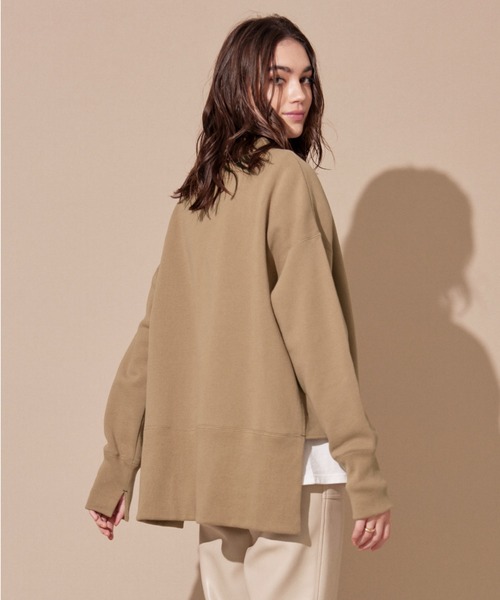 ALEXIA STAM（アリシアスタン）の「High Neck Step Hem Sweatshirt /ハイネックステップヘムスウェットシャツ（スウェット・レディース・オフホワイト/チャコールグレー/ベージュ・FREE）」の20枚目の写真